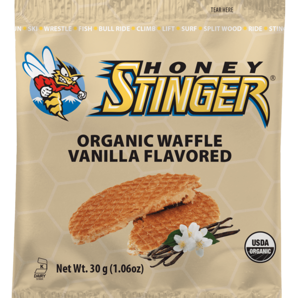 Honey Stinger Organic Healthy Snack Waffle, Vanilla, 1.06 oz, 16ct